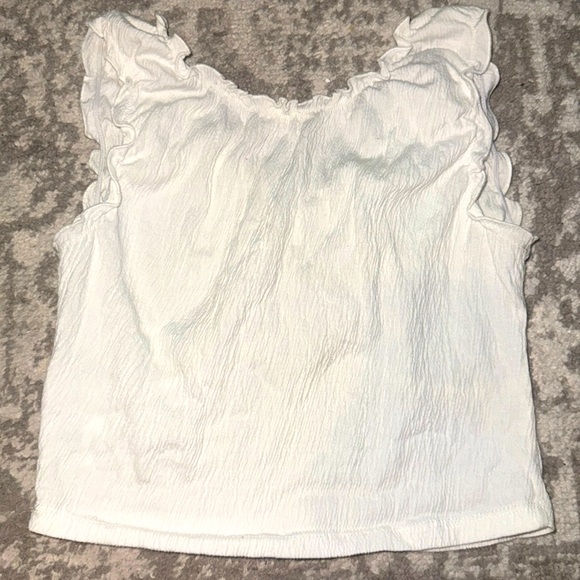 Pacsun white ruffle crop top - Picture 2 of 3